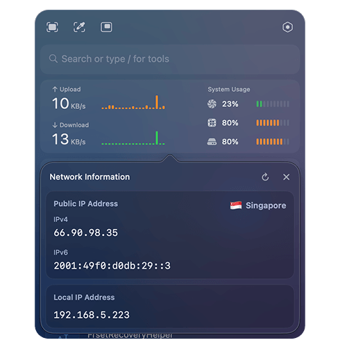 Frset IP Lookup preview
