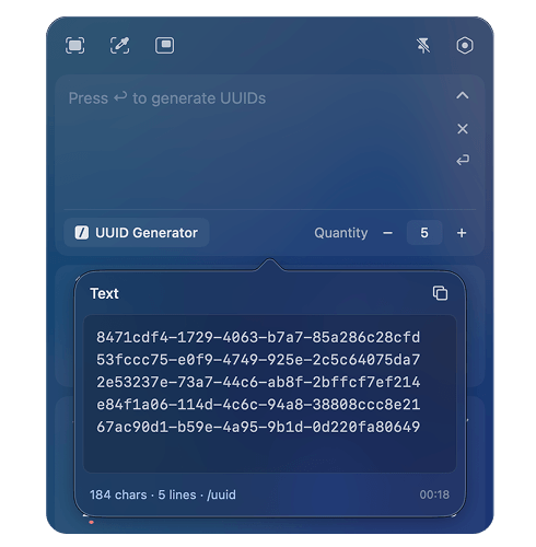 Frset UUID Generator preview